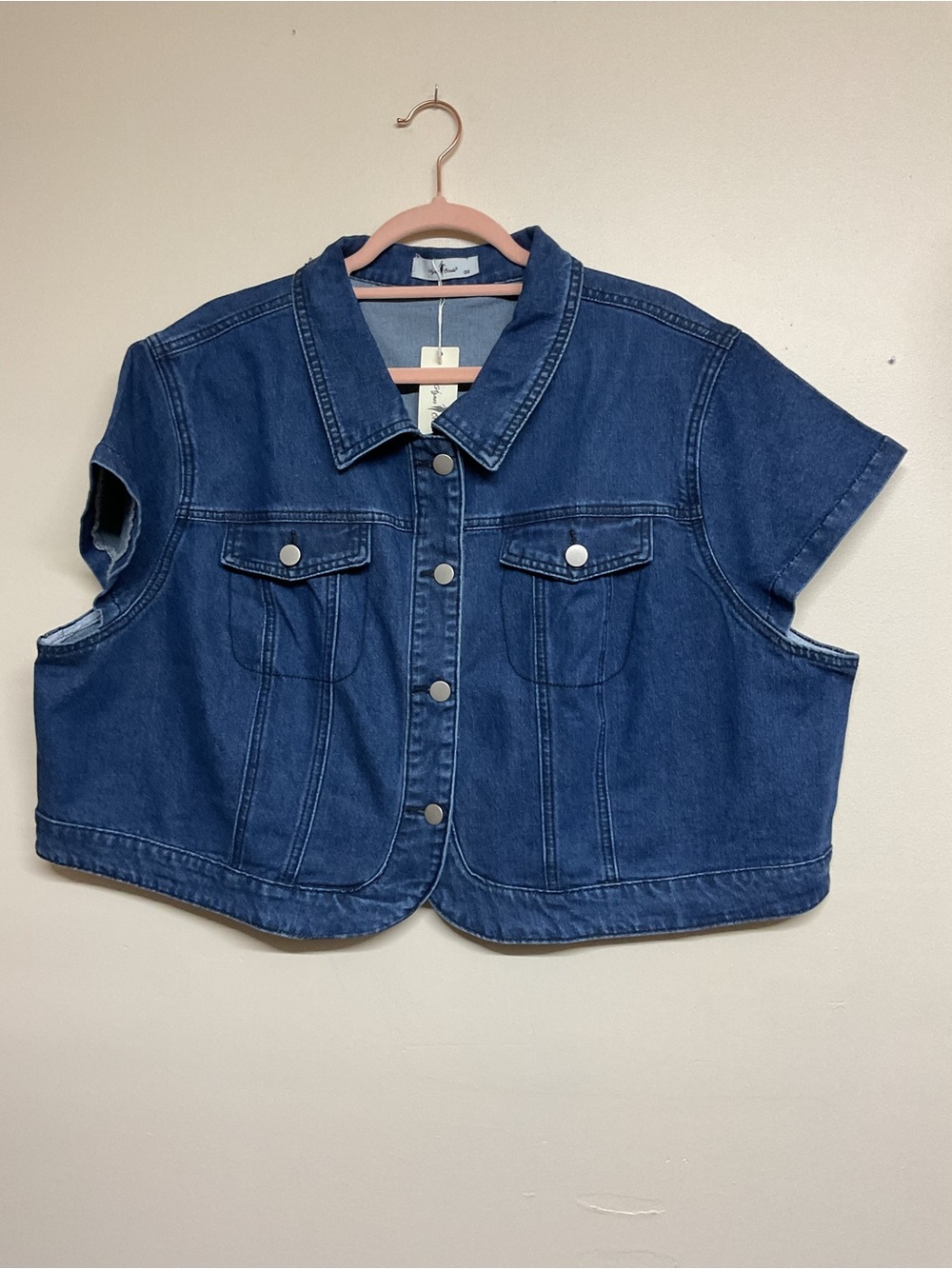 Denim Cropped Vest - Kids Blue Jean Jacket